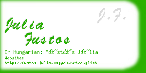 julia fustos business card