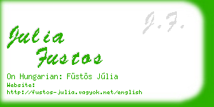 julia fustos business card